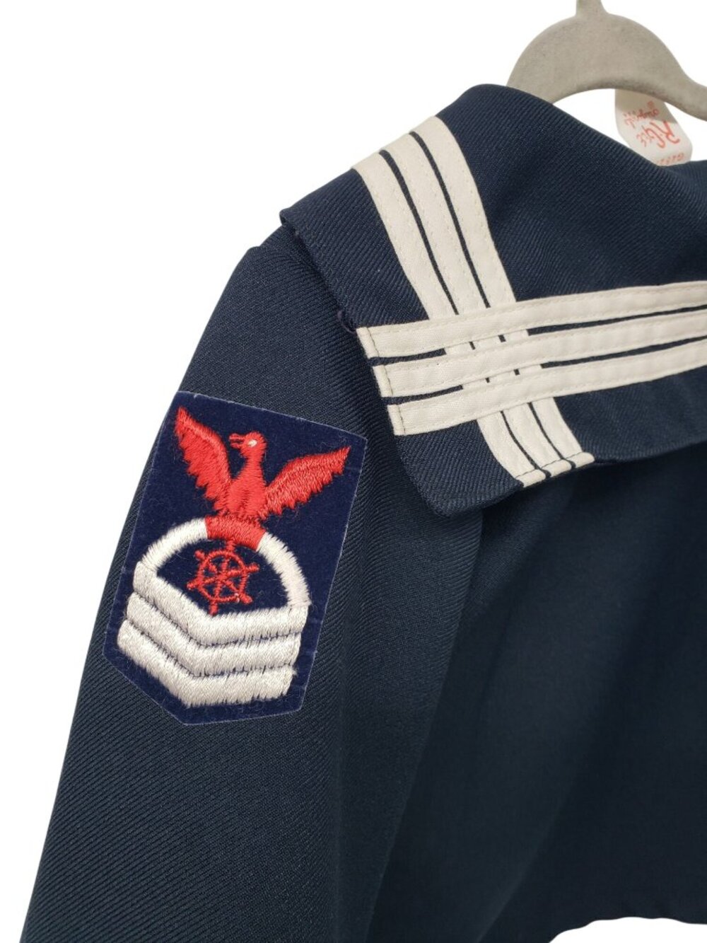 Vintage R Gee Navy Blue Sailor Shirt Top Embroidered Patch Boys Kids 4T Costume - Picture 13 of 13